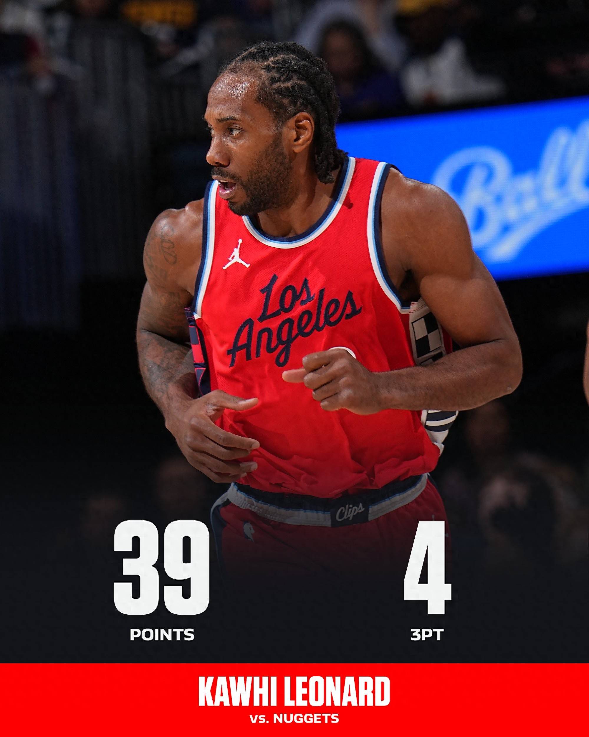 包含快船实现四连胜，莱昂纳德展现统治力的词条